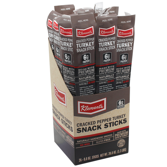 .8 oz. Cracked Pepper Turkey Meat Sticks - 26 Count Bundle