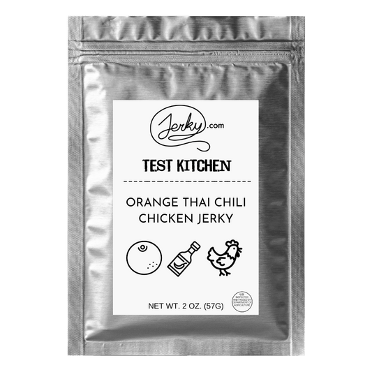Test Kitchen - Orange Thai Chili Chicken Jerky by Jerky.com