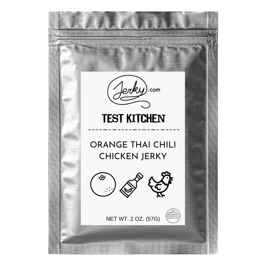 Test Kitchen - Orange Thai Chili Chicken Jerky by Jerky.com