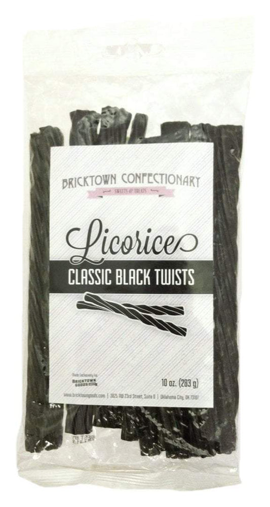 Old Fashioned Licorice Twists - Classic Black by Bricktown Confectionary